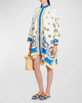 Foulard Placed Mini Dress