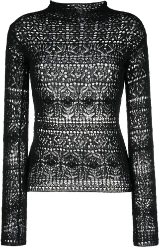 FERRAGAMO- Open-knit Cashmere Top