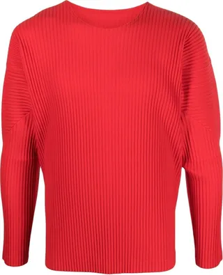 long-sleeve ribbed T-shirt