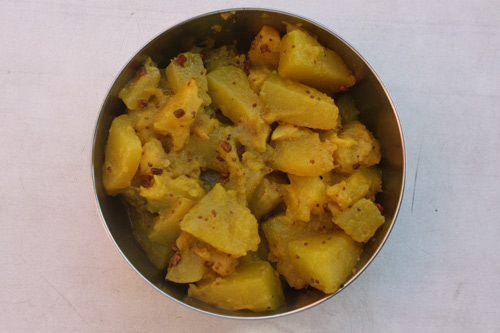 Kaddu ki Sabzi - Einfaches, aber leckeres Kürbisgericht