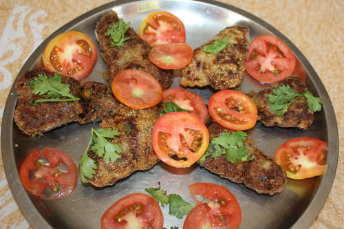 Rezept für Paneer-Koteletts - ein indischer Snack aus frischem Käse