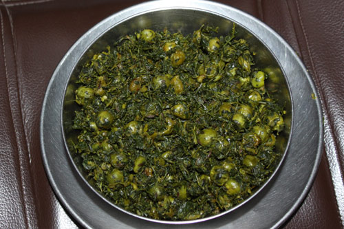 Mehti Matar - Rezept für Erbsen in Bockshornklee