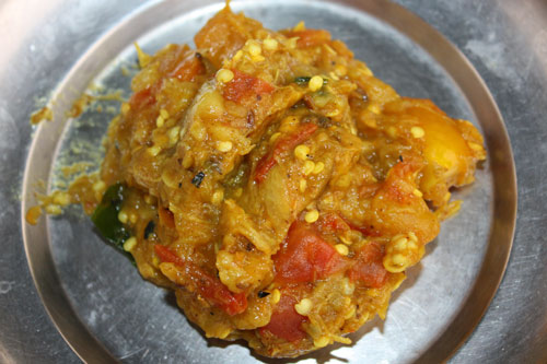 Baingan Bharta Rezept - Pürierte Aubergine