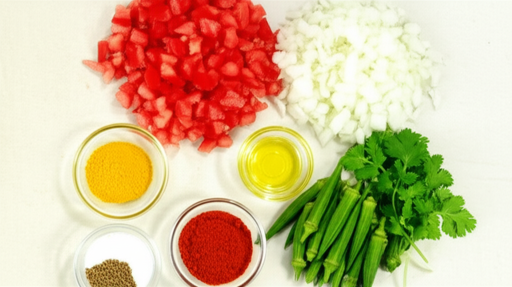 Cooling Lady Finger and Tomato Curry
