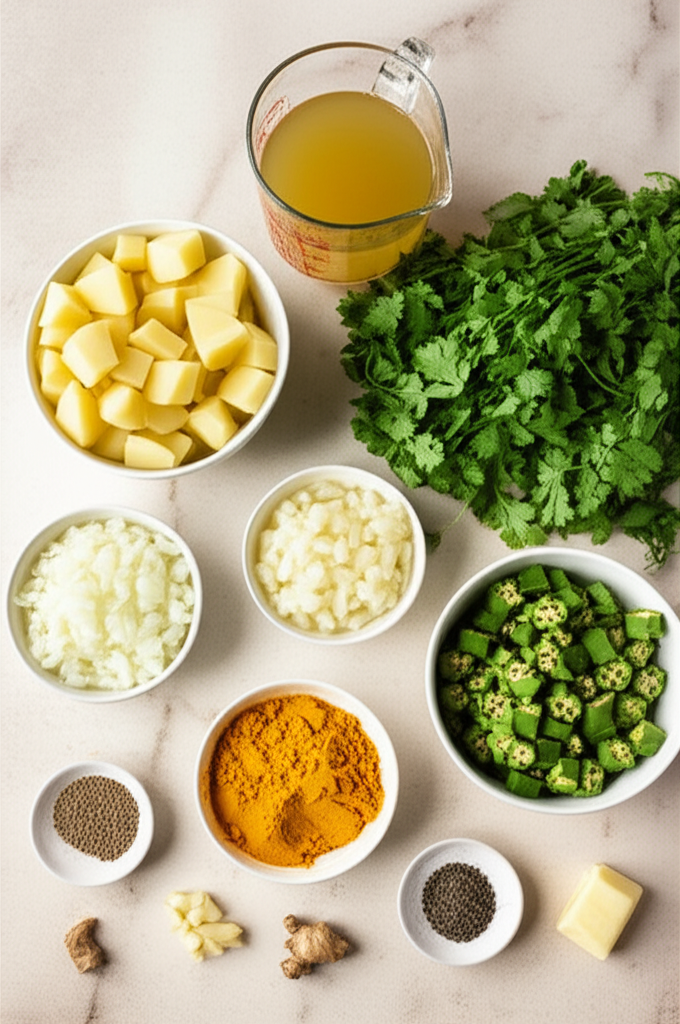 Cooling Okra and Potato Curry