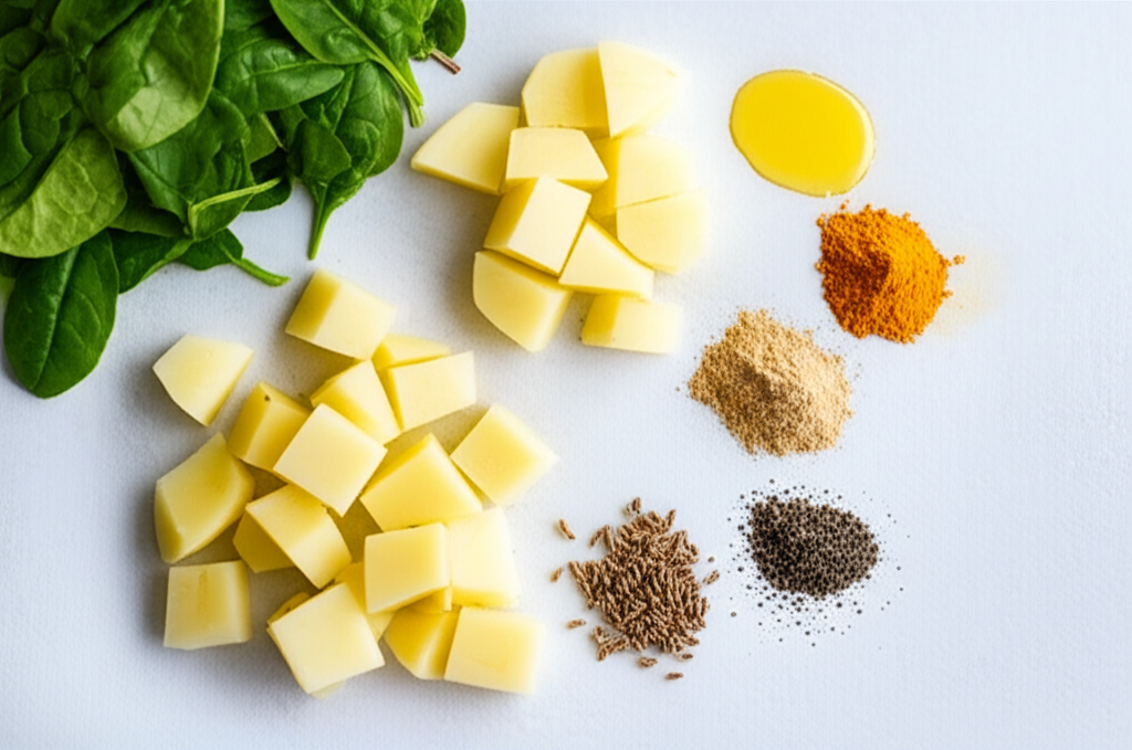 Cooling Spiced Potato and Spinach