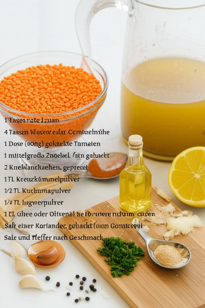 Vata-Pitta-ausgleichende Linsensuppe