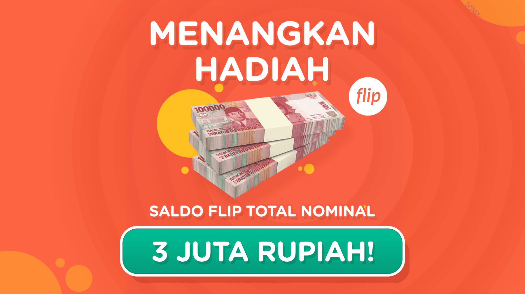 Promo Oktober Hemat: Saldo Flip Total 3 Juta