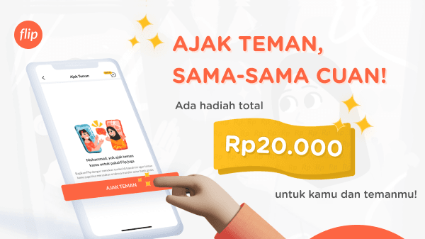 Promo Referral: Ajak Teman, Kamu dan Temanmu Dapet Total Saldo Rp20.000!