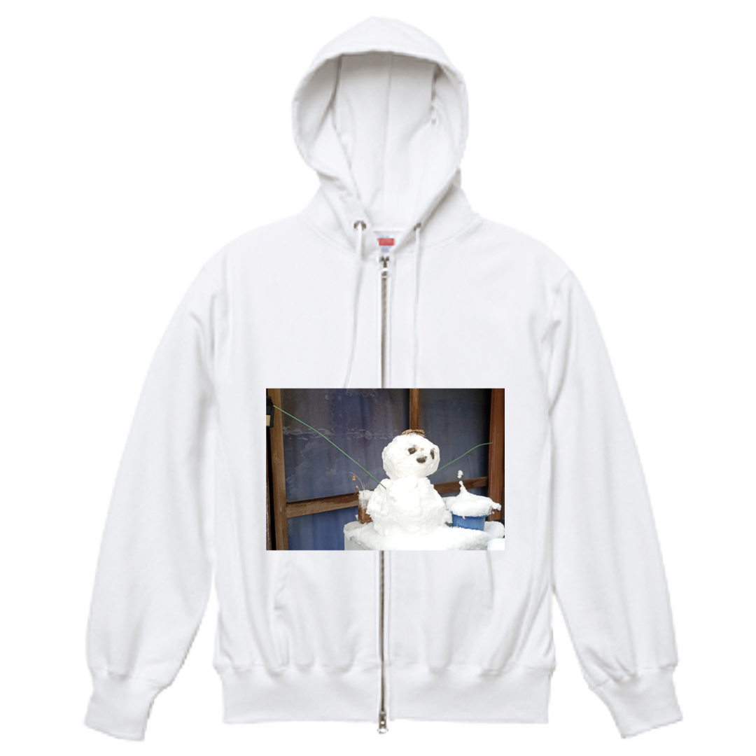 雪達磨 フルジップ パーカー（裏起毛）背面デザイン 12.0oz