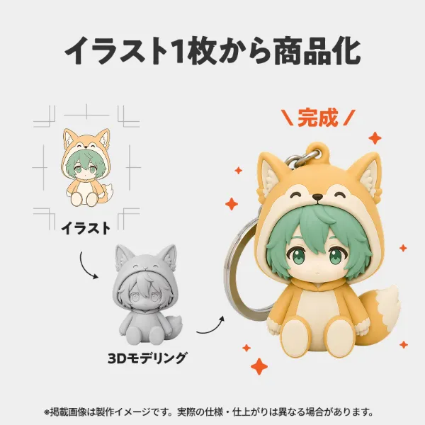 立体PVCキーホルダー