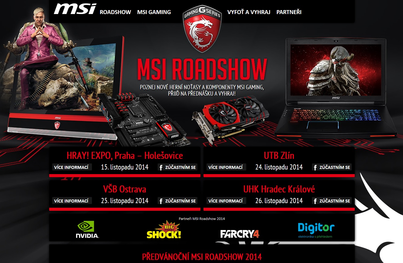 Už brzy odstartuje předvánoční MSI Roadshow 2014