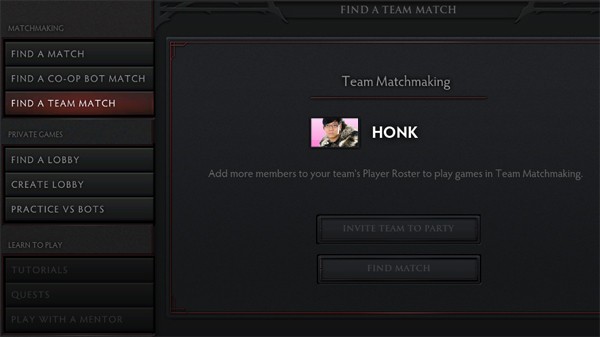 Team Matchmaking v novém patchi - 7.2.