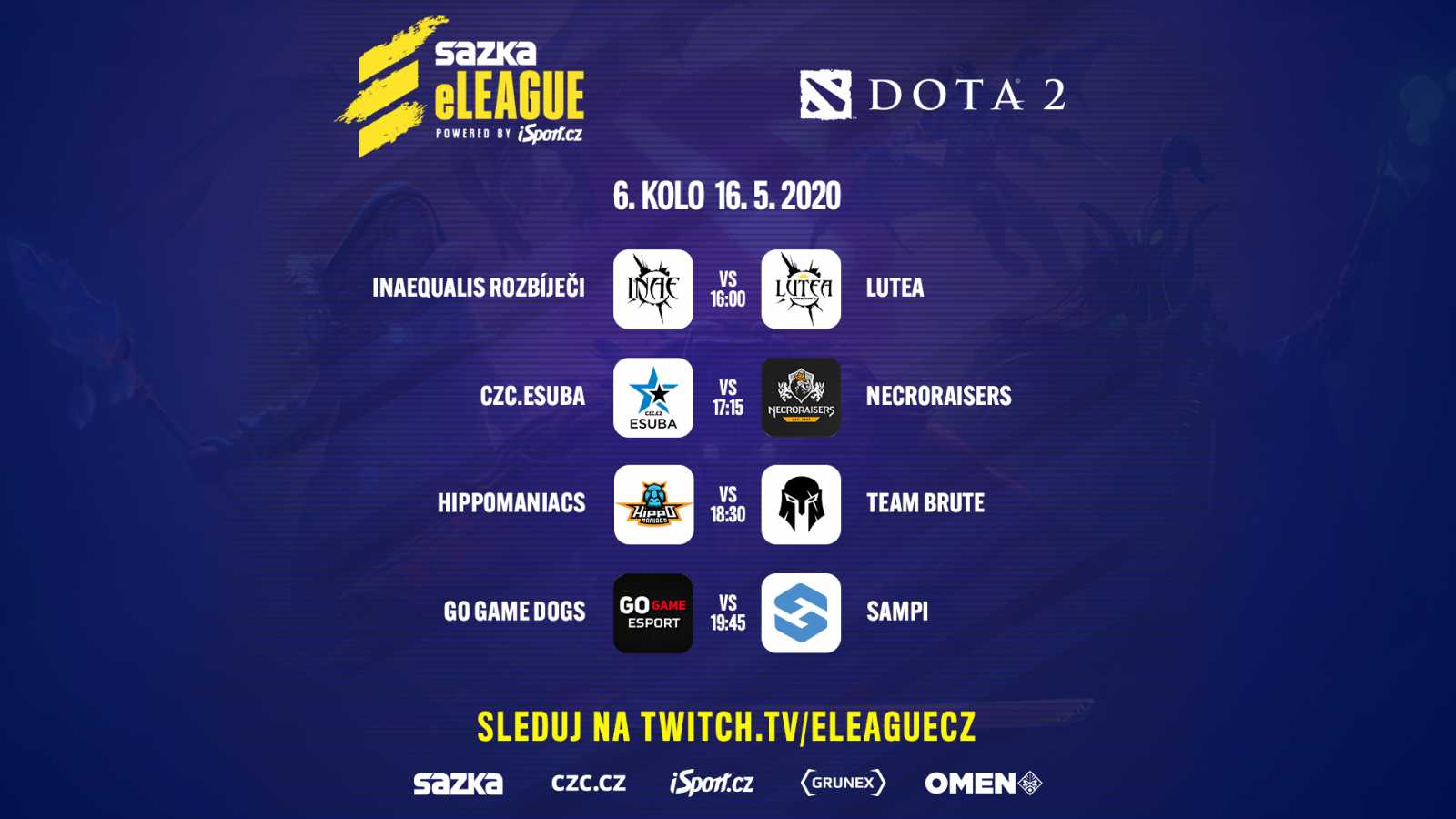 Sledujte šesté hrací kolo Sazka eLEAGUE