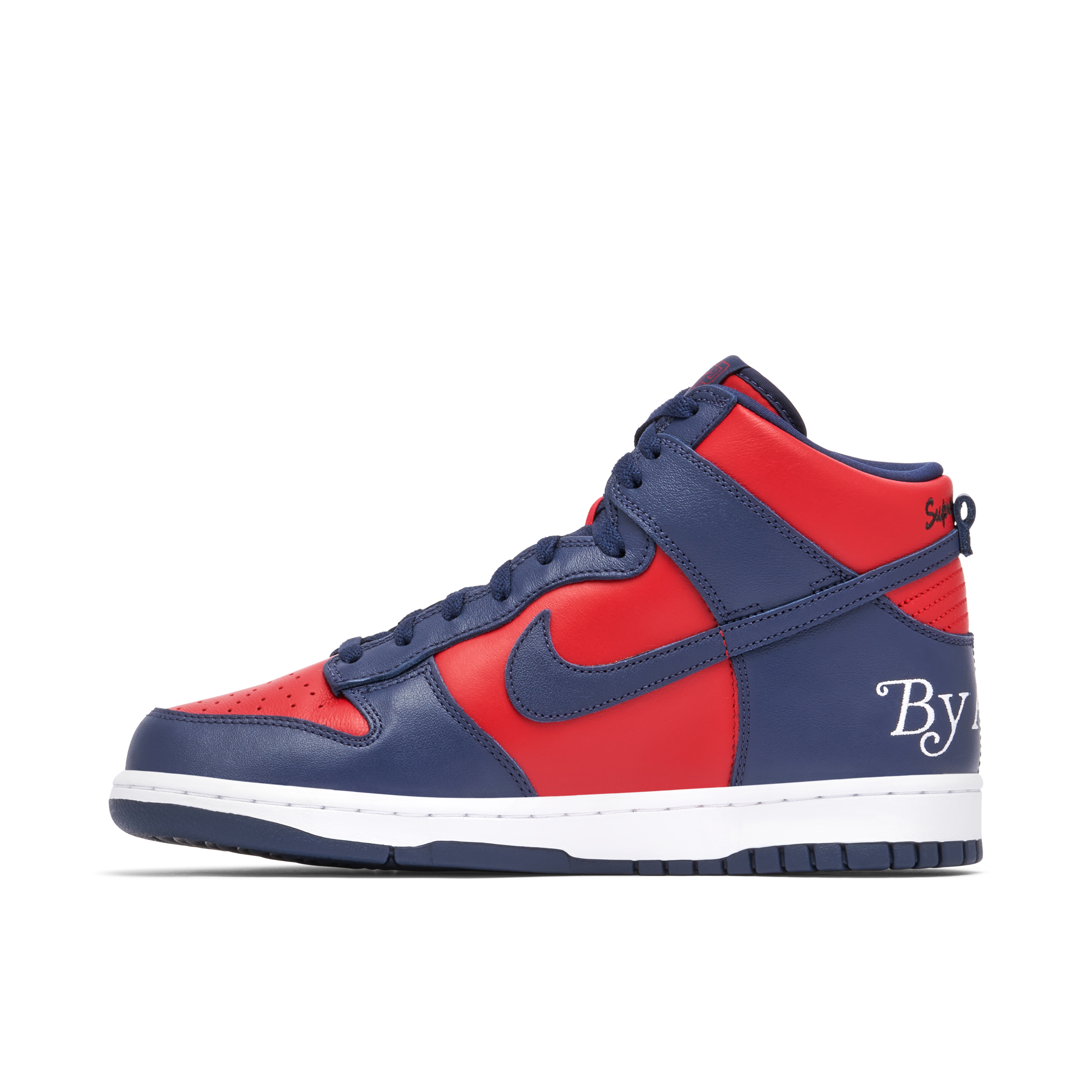 Supreme x Nike SB Dunk High By Any Means Red Navy