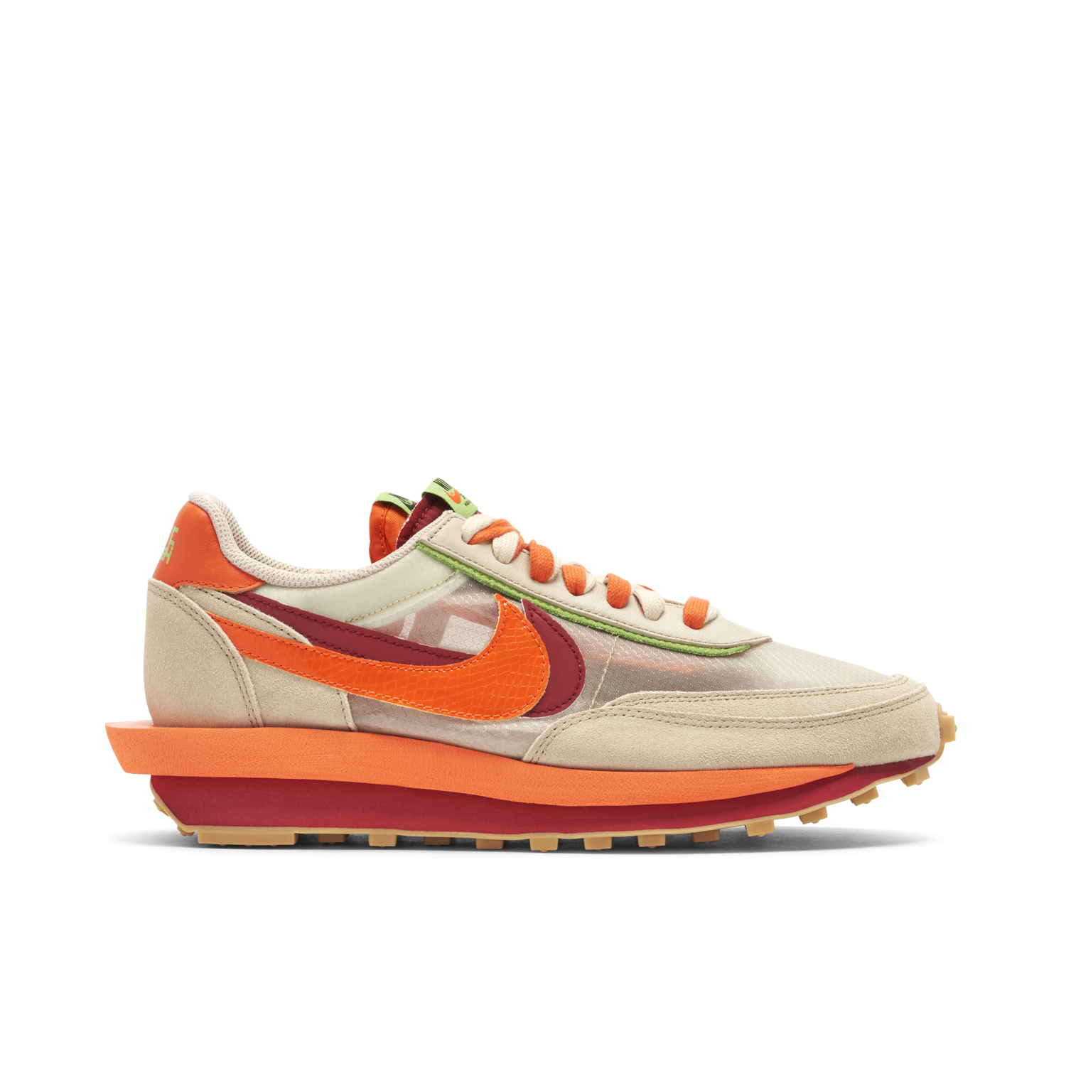 Nike LDWaffle x CLOT x Sacai Net Orange Blaze