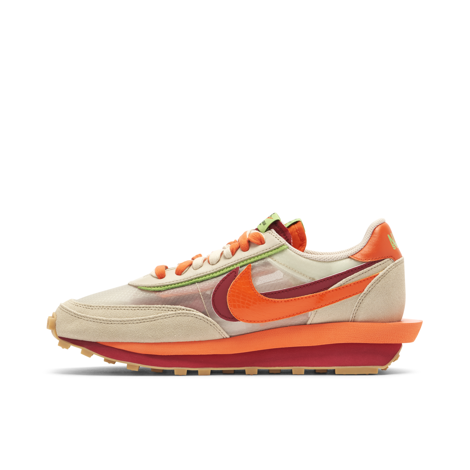 Nike LDWaffle x CLOT x Sacai Net Orange Blaze