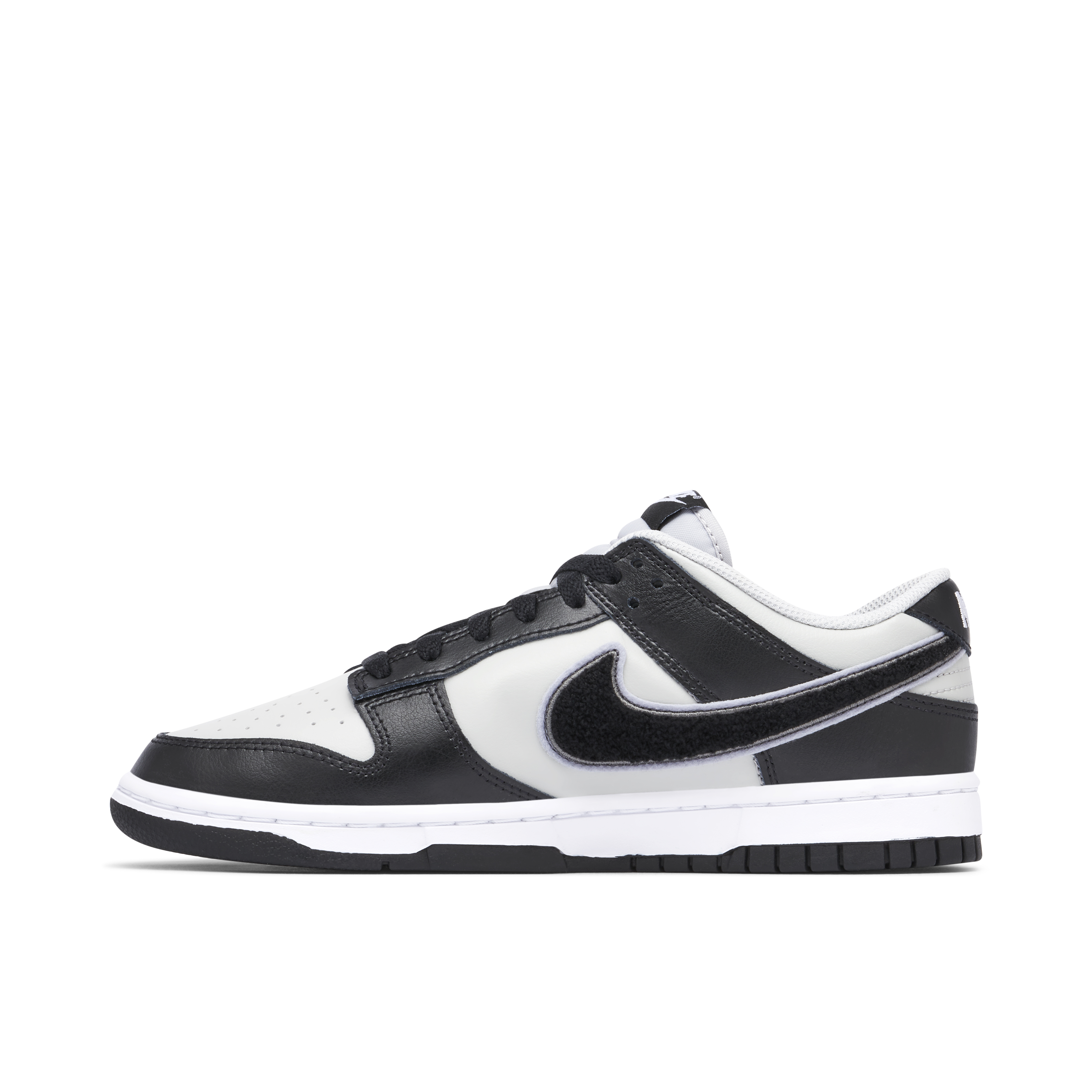 Nike Dunk Low Chenille Swoosh Black Grey