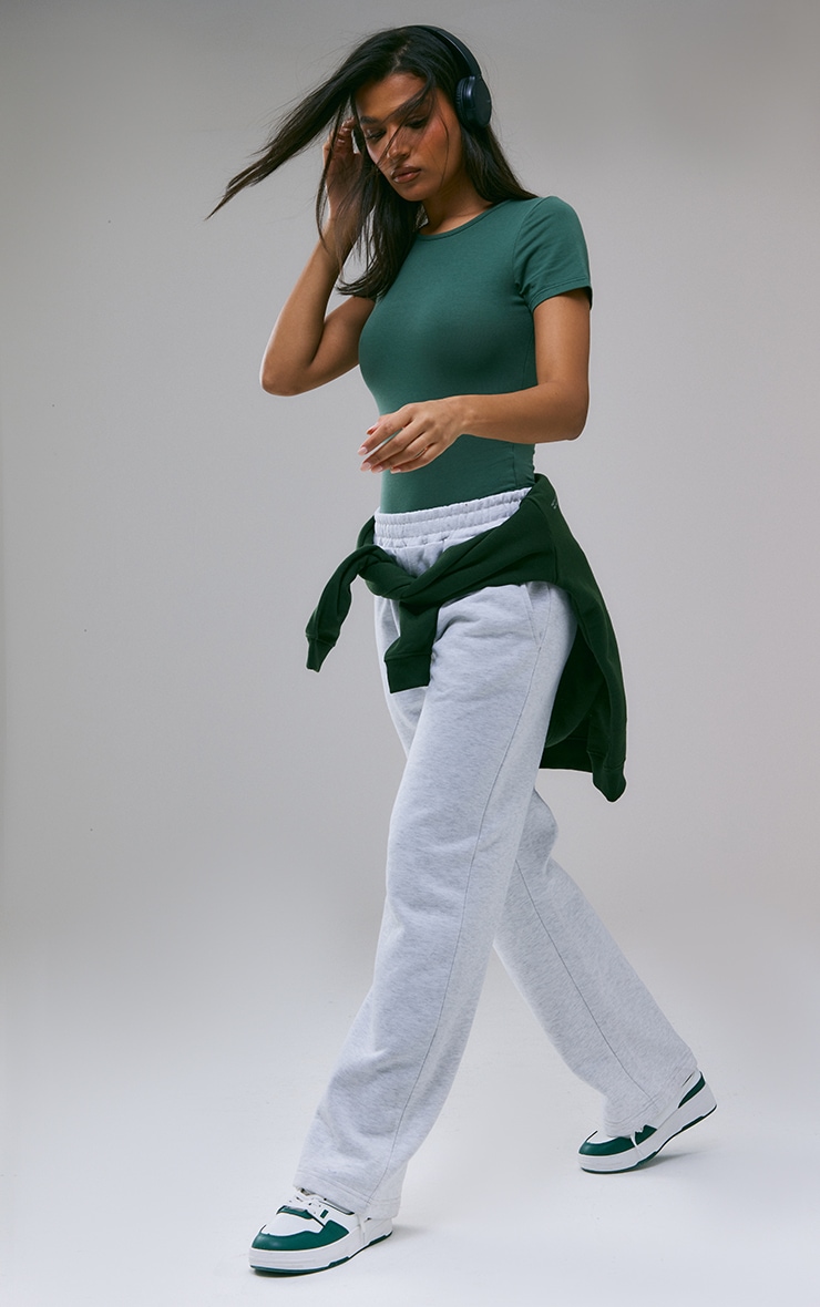Green Cotton Short Sleeve Bodysuit