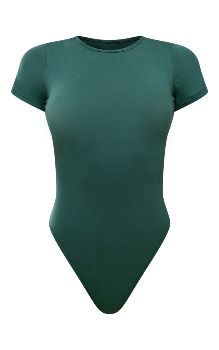Green Cotton Short Sleeve Bodysuit