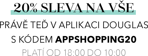 20% sleva na vše právě teď. Platí do 18:00 do 10:00 h. 