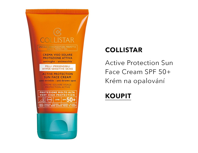Collistar Active Protection Sun Face Cream SPF 50+ Krém na opalování