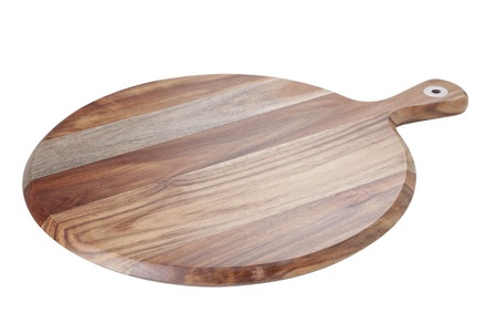 gambia plank hout rond 38x30xh1.5cm