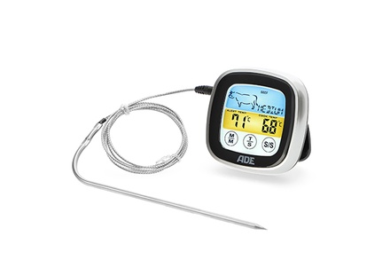 digitale vleesthermometer 7,6x7,6xh2,5cm incl. 2x aaa