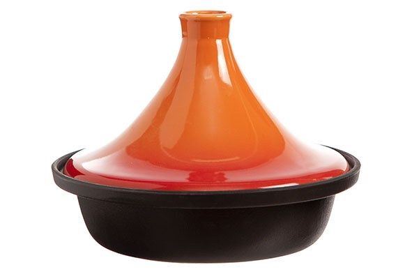 TAJINE NOIR- ORANGE DIA 25CM INDUCTION 