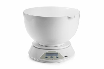 keukenweegschaal angelina met bowl 24,2x22,6xh17cm incl. 1x cr2032