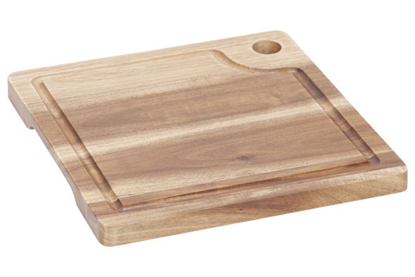 PLANCHE A DECOUPER 20X20XH1,5CM ACACIA WITH GROOVE