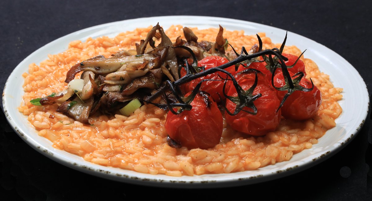 Risotto tomate & des champignons