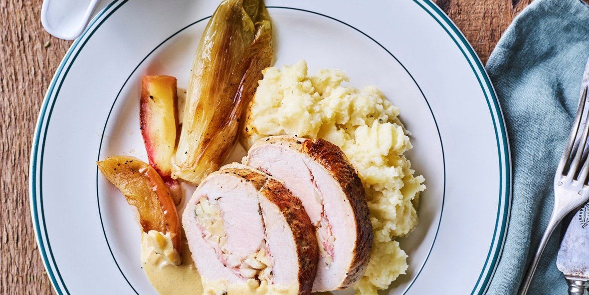 Recettes de Loïc Van Impe - Roulade de porc aux pommes