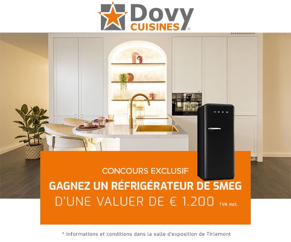 Gagnez un réfrigérateur SMEG chez Dovy Tirlemont Gagnez un réfrigérateur SMEG chez Dovy Tirlemont