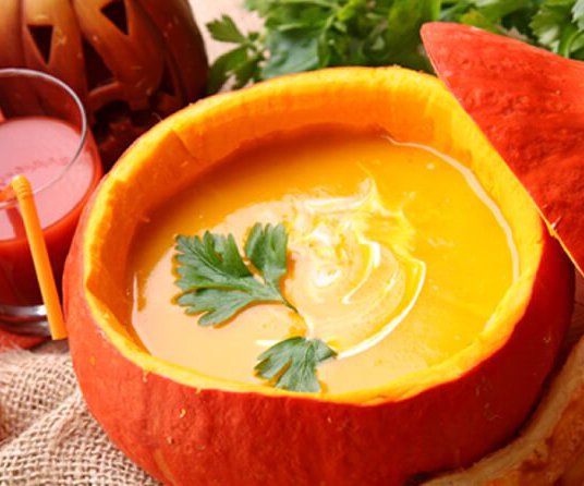 Potage au potiron pour Halloween