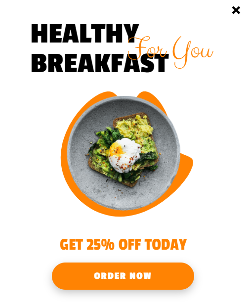 Creative for Healthy Breakfast for promoting sales and deals on your website