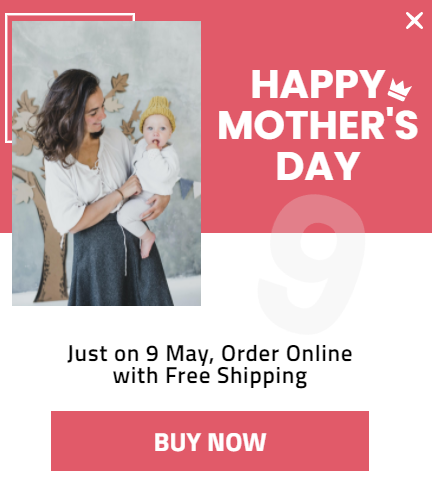 Free Creative Mother's Day for promoting sales and deals on your website