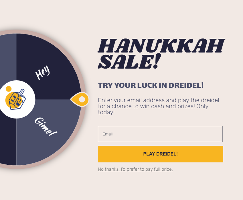 Free Hanukkah Sale Spinner