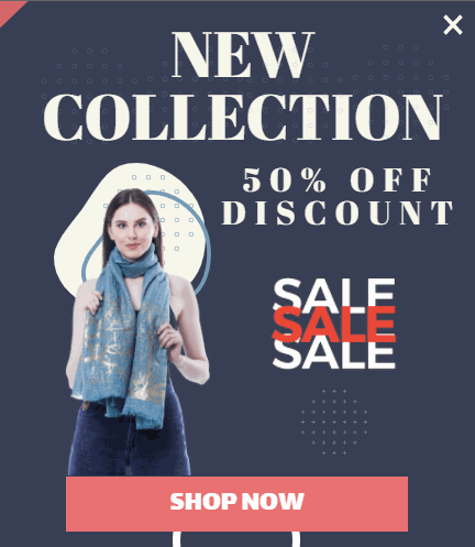 Free New collection sale promotion popup