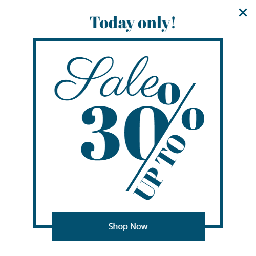 Free Sale percent minimalist popup