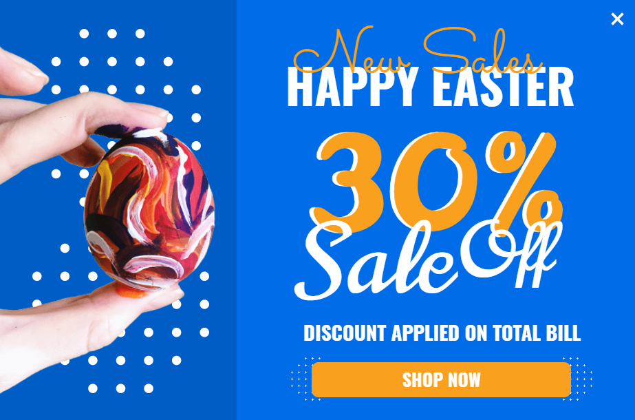 Free Happy Easter promotion popup