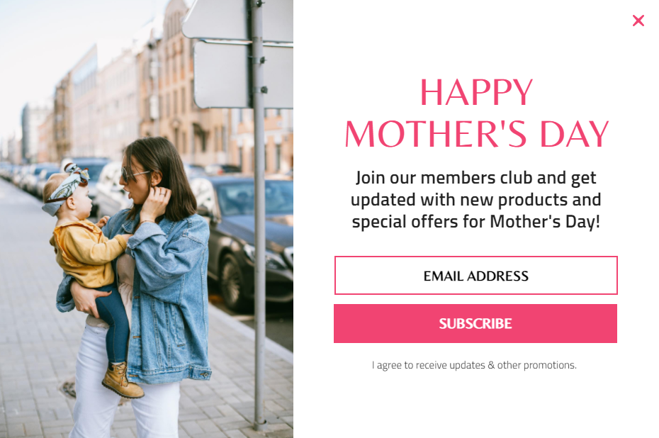 Free Convert visitors into Customers with Mother's Day Subscription Club