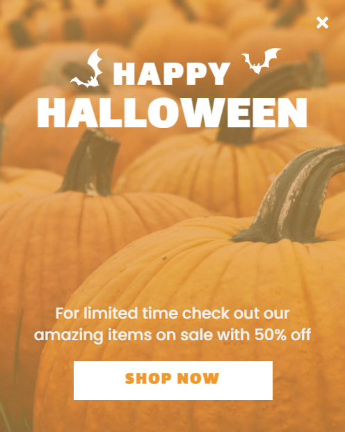 Happy Halloween for promoting sales and deals on your website