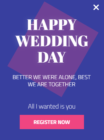 Free Creative for Happy Wedding for promoting sales and deals on your website