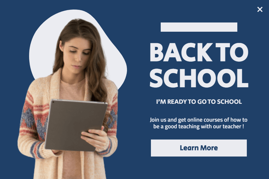 Free Creative School Courses for promoting sales and deals on your website