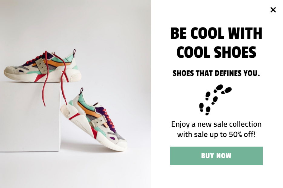 Creative for Sport Shoe Style for promoting sales and deals on your website