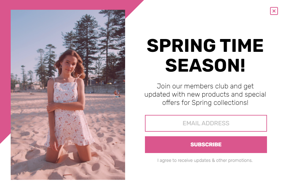 Free Convert visitors into Customers with New Spring Collection