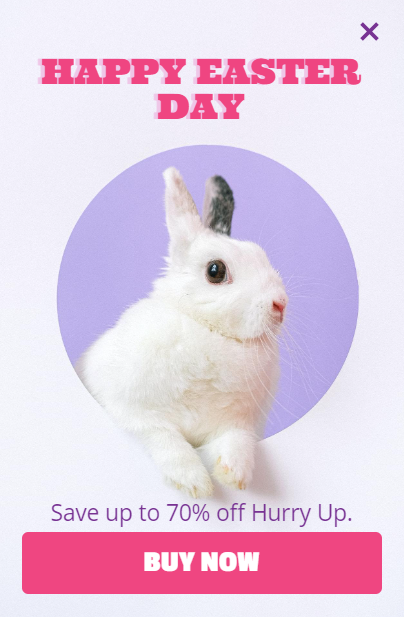 Free Happy Easter promotion popup