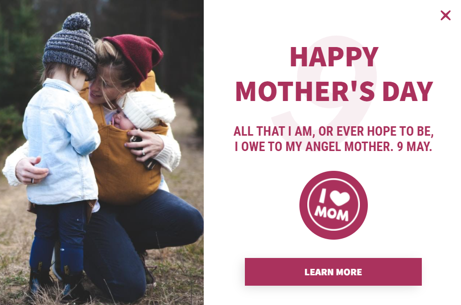 Free Creative Mother's Day for promoting sales and deals on your website