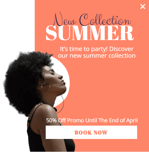 Free Creative for New Summer Collection for promoting sales and deals on your website